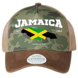 Jamaican Flag Jamaica Map Vacation To Jamaica 2024 Legacy Tie Dye Trucker Hat