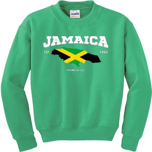 Jamaican Flag Jamaica Map Vacation To Jamaica 2024 Kids Sweatshirt