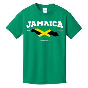 Jamaican Flag Jamaica Map Vacation To Jamaica 2024 Kids T-Shirt