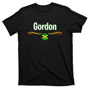 Jamaica Flag Jamaican Caribbean Name Gordon T-Shirt