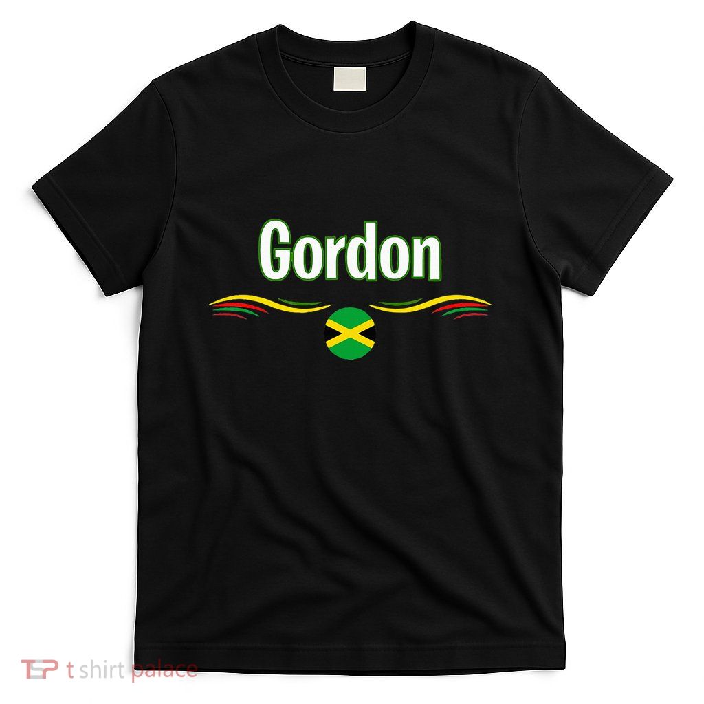 Jamaica Flag Jamaican Caribbean Name Gordon T-Shirt