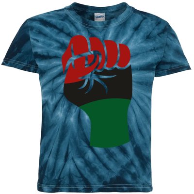 Juneteenth Fist Kids Tie-Dye T-Shirt