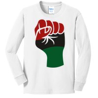 Juneteenth Fist Kids Long Sleeve Shirt