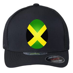 Jamaica Flag Jamaican Easter Egg Costume Gift Flexfit Unipanel Trucker Cap