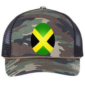 Jamaica Flag Jamaican Easter Egg Costume Gift Retro Rope Trucker Hat Cap