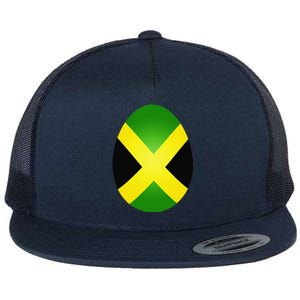 Jamaica Flag Jamaican Easter Egg Costume Gift Flat Bill Trucker Hat