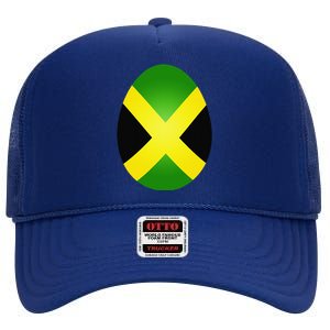 Jamaica Flag Jamaican Easter Egg Costume Gift High Crown Mesh Back Trucker Hat