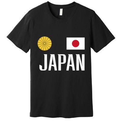 Japan Flag Japanese Football Soccer Fan Premium T-Shirt