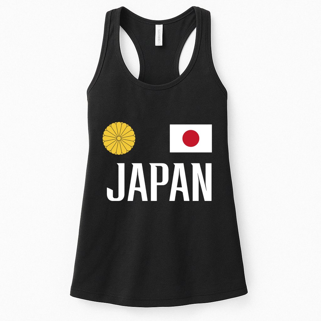 Japan Flag Japanese Football Soccer Fan Womens Tank Top