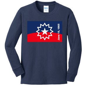 Juneteenth Flag Kids Long Sleeve Shirt