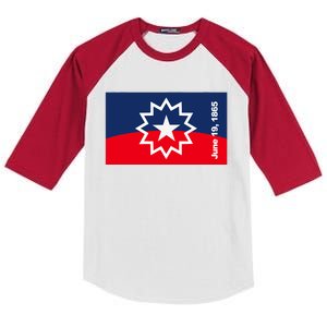 Juneteenth Flag Kids Colorblock Raglan Jersey