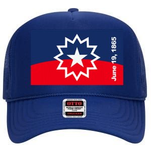 Juneteenth Flag High Crown Mesh Back Trucker Hat