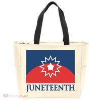 Juneteenth Flag Zip Tote Bag