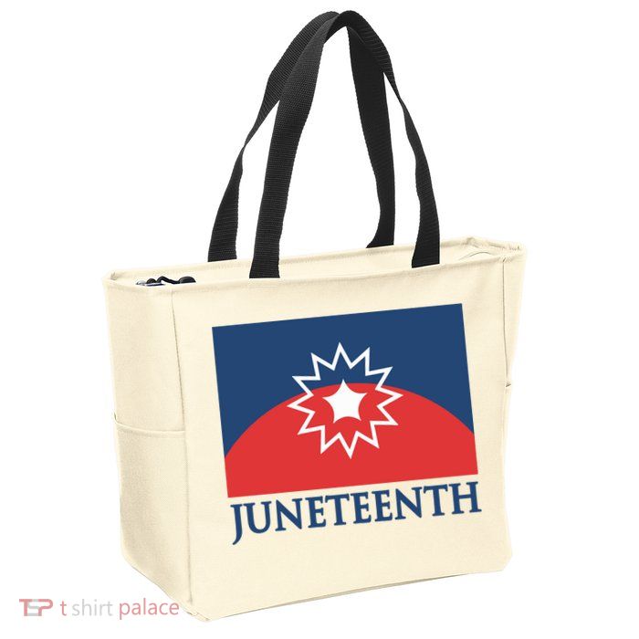 Juneteenth Flag Zip Tote Bag