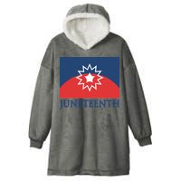 Juneteenth Flag Hooded Wearable Blanket