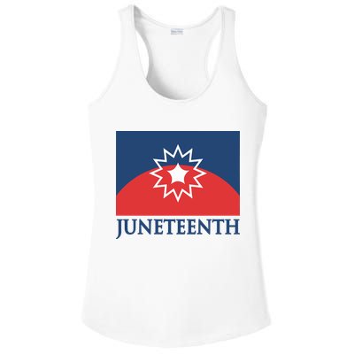 Juneteenth Flag Ladies PosiCharge Competitor Racerback Tank