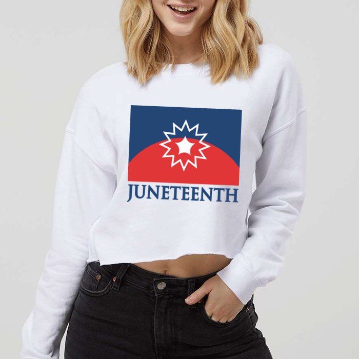 Juneteenth Flag Cropped Pullover Crew