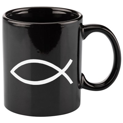 Jesus Fish 11oz C Handle Ceramic Mug