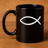 Jesus Fish 11oz C Handle Ceramic Mug