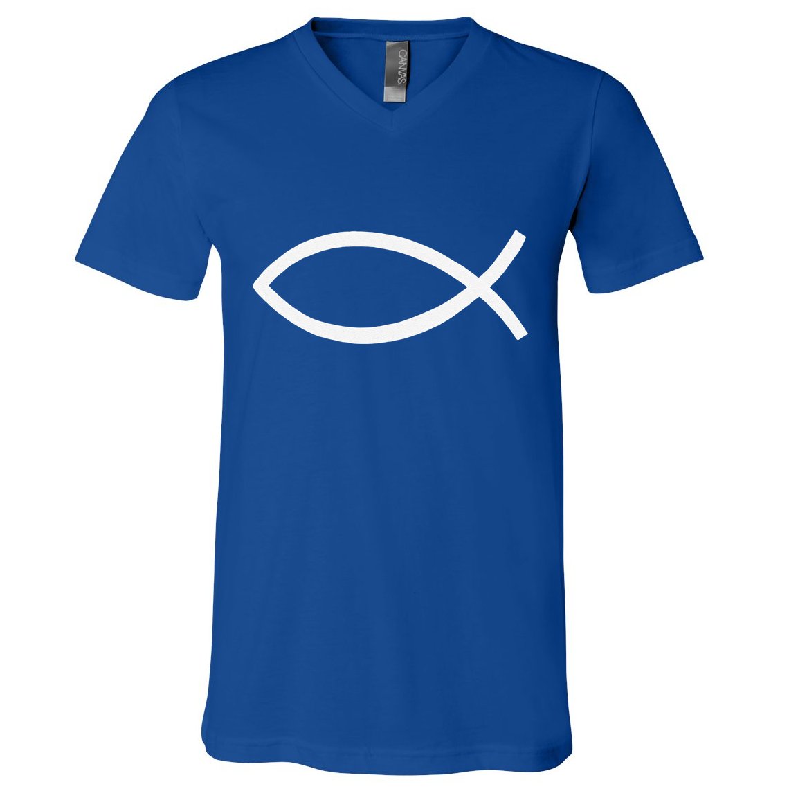 Jesus Fish V-Neck T-Shirt
