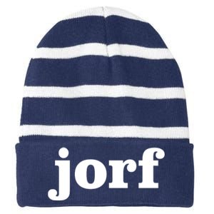 Jorf Funny Jury Duty Trial Attorney Juror Judge Striped Beanie with Solid Band