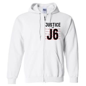 Justice For J6 Conservative January 6 Anti Biden Full Zip Hoodie