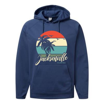 Jacksonville Florida Performance Fleece Hoodie