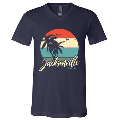 Jacksonville Florida V-Neck T-Shirt