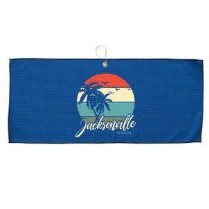 Jacksonville Florida Large Microfiber Waffle Golf Towel