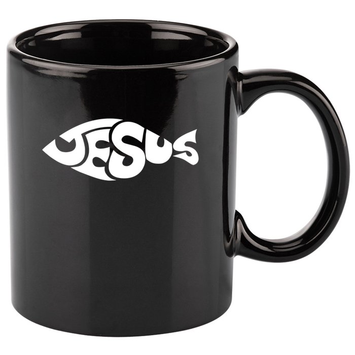 Jesus Fish 11oz C Handle Ceramic Mug
