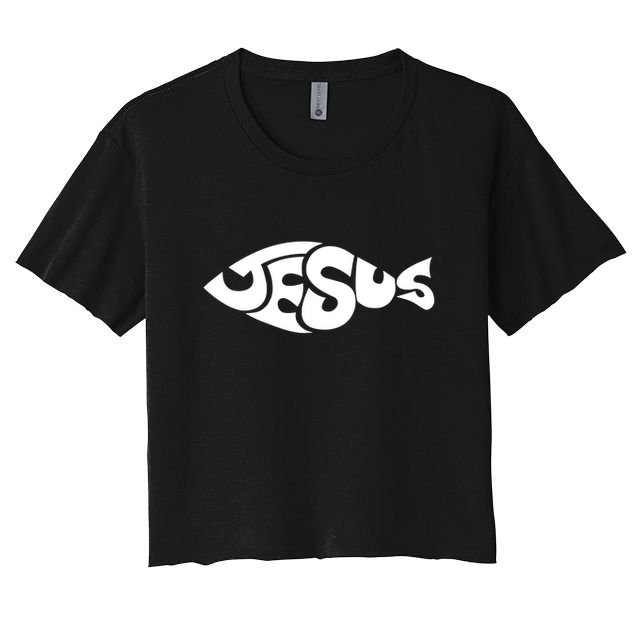 Jesus Fish Women's Crop Top Tee