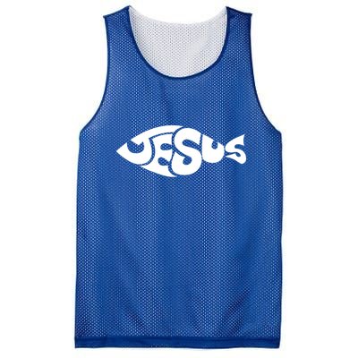 Jesus Fish Mesh Reversible Basketball Jersey Tank