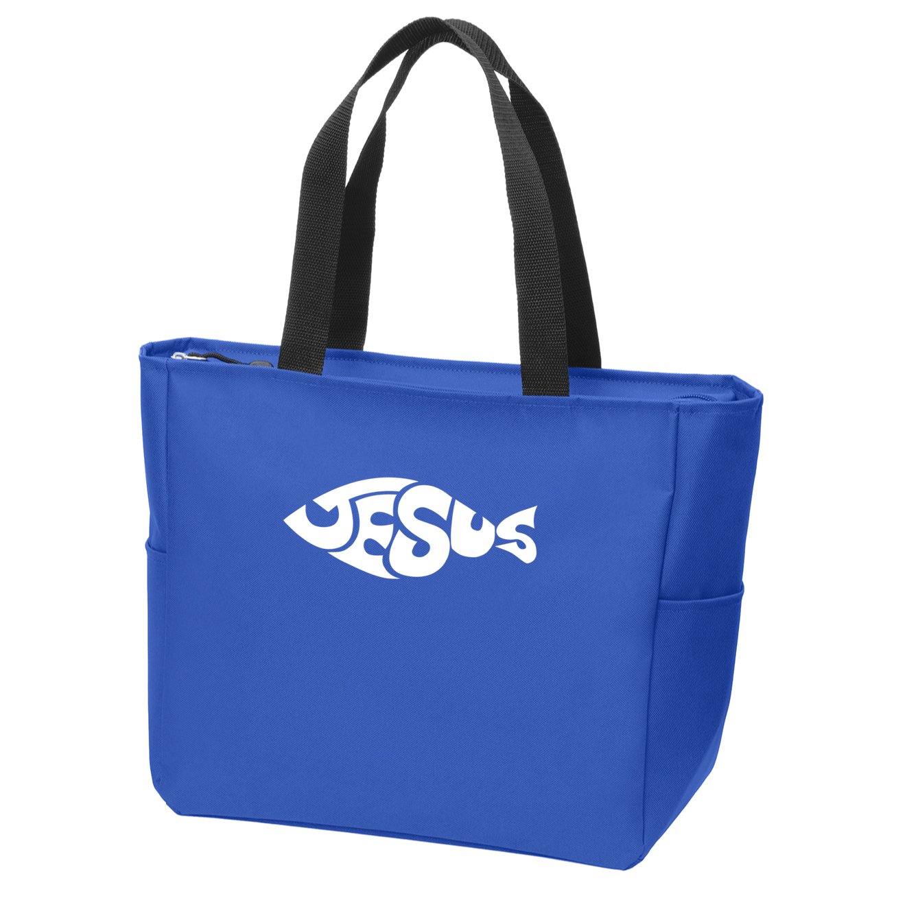 Jesus Fish Zip Tote Bag