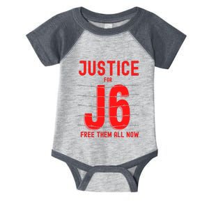 Justice For J6 Conservative January 6 Anti Biden Infant Baby Jersey Bodysuit