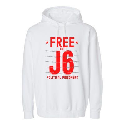 Justice For J6 Conservative January 6 Garment-Dyed Fleece Hoodie