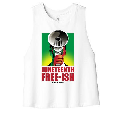 Juneteenth Freeish Women's Racerback Cropped Tank