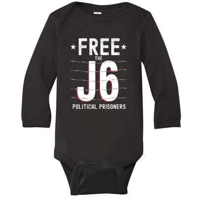 Justice For J6 Conservative January 6 Baby Long Sleeve Bodysuit