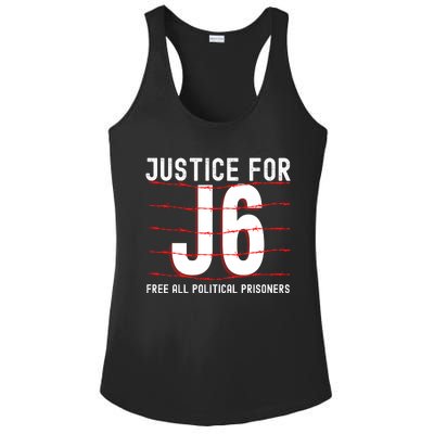 Justice For J6 Conservative Ladies PosiCharge Competitor Racerback Tank