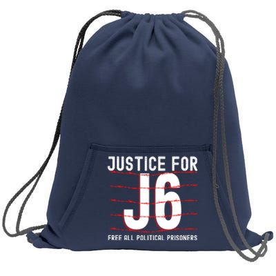 Justice For J6 Conservative Sweatshirt Cinch Pack Bag