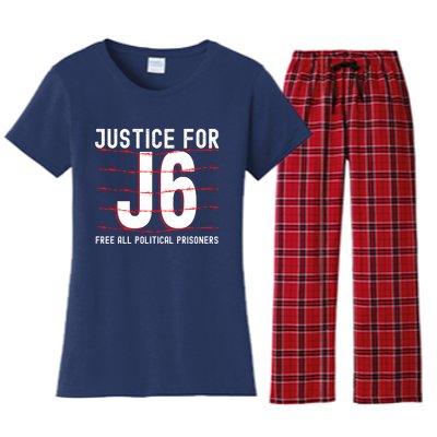 Justice For J6 Conservative Women's Flannel Pajama Set