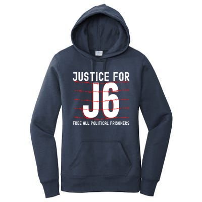 Justice For J6 Conservative Women's Pullover Hoodie