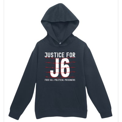 Justice For J6 Conservative Urban Pullover Hoodie