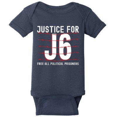 Justice For J6 Conservative Baby Bodysuit