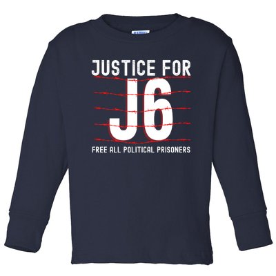 Justice For J6 Conservative Toddler Long Sleeve Shirt