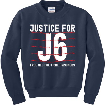 Justice For J6 Conservative Kids Sweatshirt