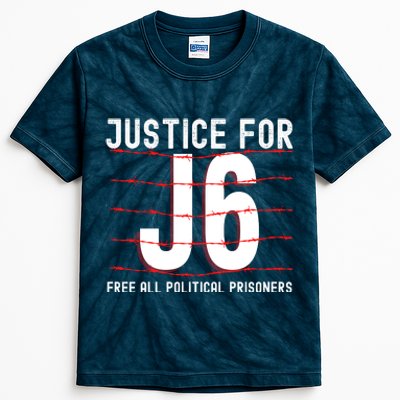 Justice For J6 Conservative Kids Tie-Dye T-Shirt