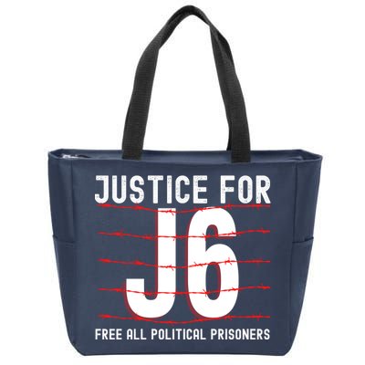 Justice For J6 Conservative Zip Tote Bag