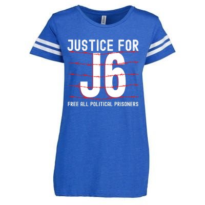 Justice For J6 Conservative Enza Ladies Jersey Football T-Shirt