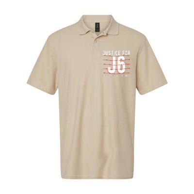 Justice For J6 Conservative Softstyle Adult Sport Polo