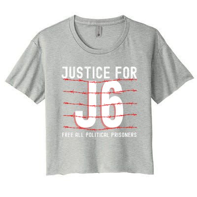 Justice For J6 Conservative Women's Crop Top Tee